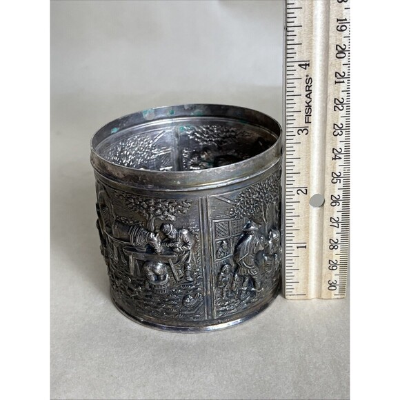 Mid‎ Century Silver Plated 90 HH Douwe Egberts Tea caddy By Herbert Hooijkaas - Picture 8 of 9